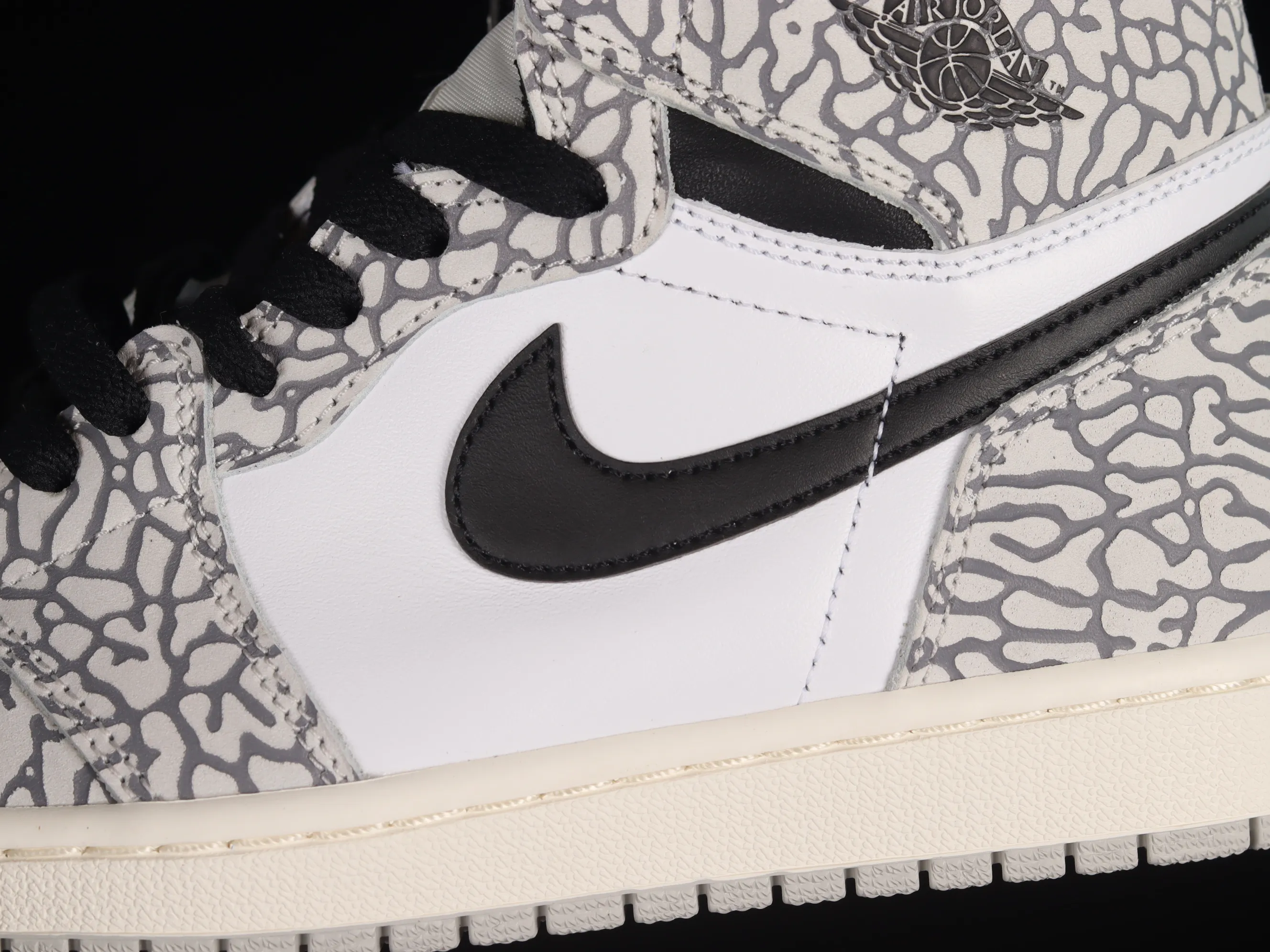All categories Air Jordan Jordan series basketball shoes Air Jordan 1 High Air Jordan 1 High OG "White Cement" AJ1 Joe 1 elephant pattern high-top basketball shoes DZ5485-052